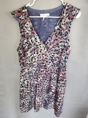 BCBGeneration Blue Multi Abstract Print Dress